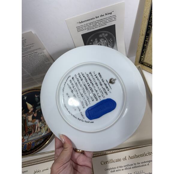 2 Osiris‎ Porcelain Legend of Tutankhamun Plate Banquet Garden + Adornments King - Picture 4 of 7